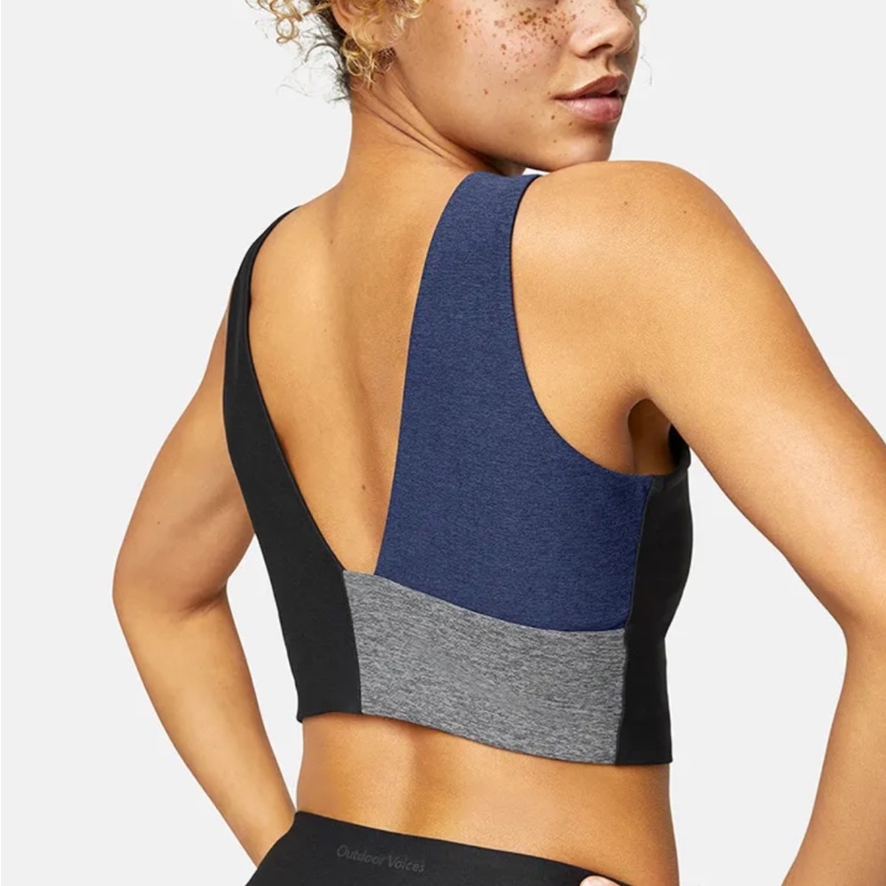 Outdoor Voices Venus Crop Top - black/navy/graphite in S